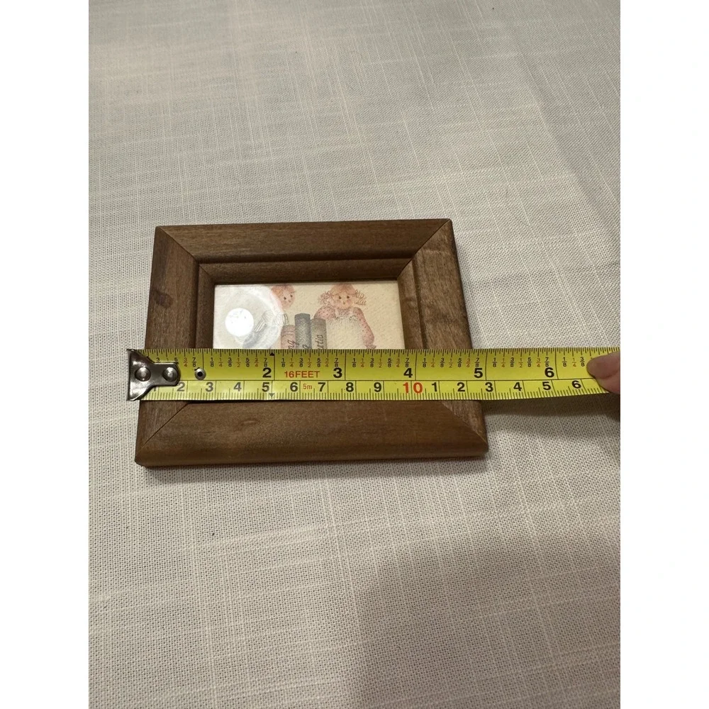 Vintage Hiri Miniature Framed Art Reading Writing Arithmetic Schoolhouse Decor